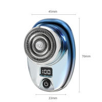 Afeitadora Eléctrica Mini Portátil Para Hombres Carga Rápida 1 Hora Pantalla Digital Afeitado Seco Y Humedo Acero Inoxidable - details 9