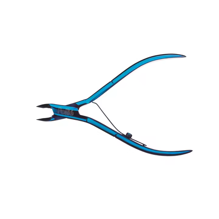ALICATE CORTA CUTICULAS 11CM. AZUL TITANIO (marca: Pollié) - 1