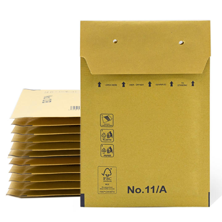 Sobres Acolchados, Sobres de Burbujas, Sobres Acolchados de Burbujas Kraft con Cierre Autoadhesivo, Bolsas para Envíos de Ropa, Sobres Acolchados Kraft - SIDI (100x165mm, 5 uds)