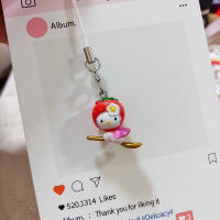 Llavero De Teléfono Móvil Kawaii Hello Kitty Colgante Para Niñas Cartoon Decorativo Para Mochila Anti-Pérdida Joyería De Moda - details 5
