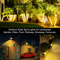 TSUN Luz Solar Exterior 3000K/6000K/RGB Luz Solar Para Jardín IP65 Spotlight Para Paisaje Camino Luz De Pared Solar - details 1