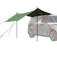 vidaXL Tienda de campaña para coche impermeable en color Gris y naranja/Azul/Verde - details 2