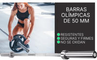 ManiBoom Barra OLIMPICA 20kg 220 cm para Discos y Pesas de Ø50mm - Barra de MUSCULACION para Press Banca, Halterofilia Crossfit - Barra Olímpica Carga máxima de 230kg para Gimnasio o Casa - details 0