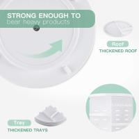 Organizador De Maquillaje 360 Grados Giratorio En Transparencia Para El Baño Y La Encimera Estantería De Carrousel Para Cosméticos - details 3