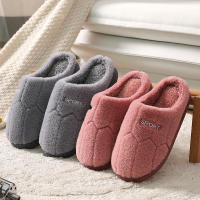 Chinelos De Invierno Para Hombres Y Mujeres Suela Gruesa No-Slip Comodidad Interior Couplés Algodón Suave Talla Real - details 7