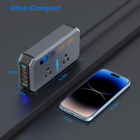 Inversor De Coche 200W DC 12V a AC 110V 220V Convertidor De Energía Automóvil Adaptador De Poder Con USB Tipo C Y Enchufe US EU - details 6