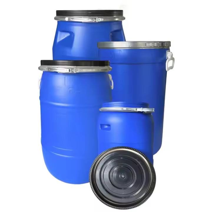 Bidón de Plástico Boca Ancha Azul | Homologado para Uso Alimentario y Almacenaje Seguro | Cierre Ballesta - 1