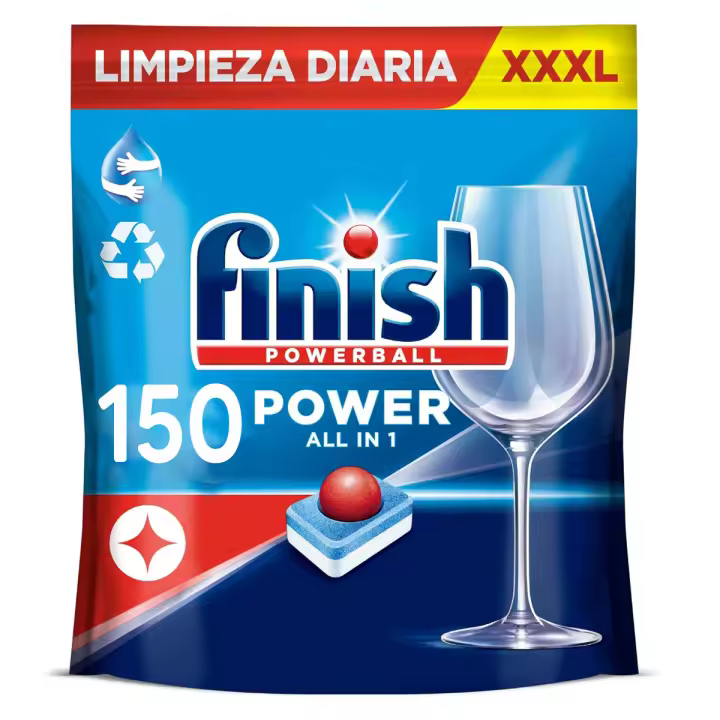 PACK de 3 -  Capsulas Finish Power all in 1 Lavavajillas 150 Lavados (3 x 50 pastillas) - 1