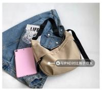 Bolso Bandolera De Nylon Para Mujer Estilo Casual Color Sólido Cierre De Cremallera Gran Capacidad Bolso De Hombro Sencillo - details 5
