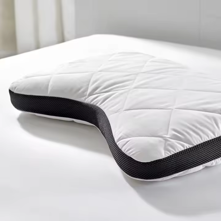 Pikolin Home - Almohada Viscoelástica de Hombros Antiácaros - Hipoalergénica - Doble Funda - Firmeza Media - para Dormir Boca Arriba o de Lado - 1
