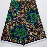 Tela De Encaje De Anka Wax Real De Alta Calidad Para Mujer Vestido De Fiesta Estilo Nigéria Ghanés Poliéster 6 Yardas 2024 - details 9