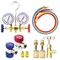 Juego De Medidores De Presión Para Aire Acondicionado 3 Caminos Con Tubo Y Gancho Para Freón Compatible Con R12 R22 R404A R134a - details 7