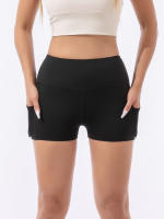 Shorts De Yoga Para Mujer De Cintura Alta Escultora Quick-Dry Transpirable Estilo Deportivo Para Correr Ciclar Yoga Fitness - details 4