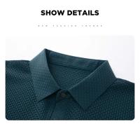 Camisa Polo Para Hombre Verano Manga Corta Seda Helada Fresca Y Transpirable Antisudoración Estilo Casual Negocios - details 35