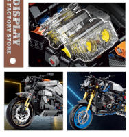 Nueva Moto De Carreras En Bloques 2024 Regalo De Navidad Para Niños Y Adultos Juguete De Construcción MOC Tech Bloques De Camino Para Motocicleta - details 5