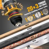 Taladro Inalámbrico Compacto De 2300rpm 1065IN-LBS En Amarillo Y Negro Con Motor Brushless Para Batería DEWALT 20V Herramienta Eléctrica Para DIY En El Hogar - details 5
