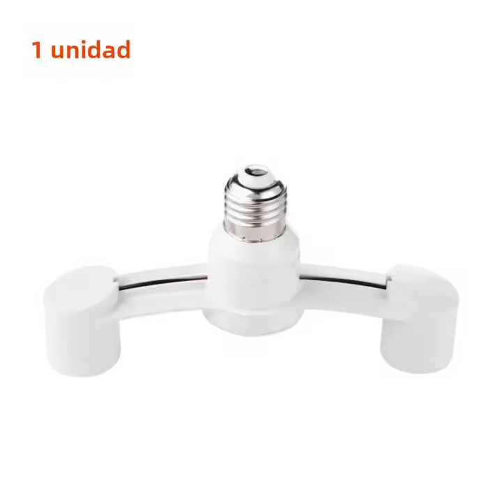 Soporte De Lámpara E27 a 2E27 Convertidor 85-285V Accesorios De Iluminación Para Hogar Y Hotel Material Plástico - 1