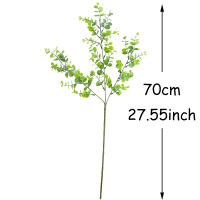 Planta Artificial De Eucalipto 70cm Hojas Verdes Ramas Largas Para Decoración De Hogar Jardín Bodas Flores Bouquet Centro De Mesa - details 1
