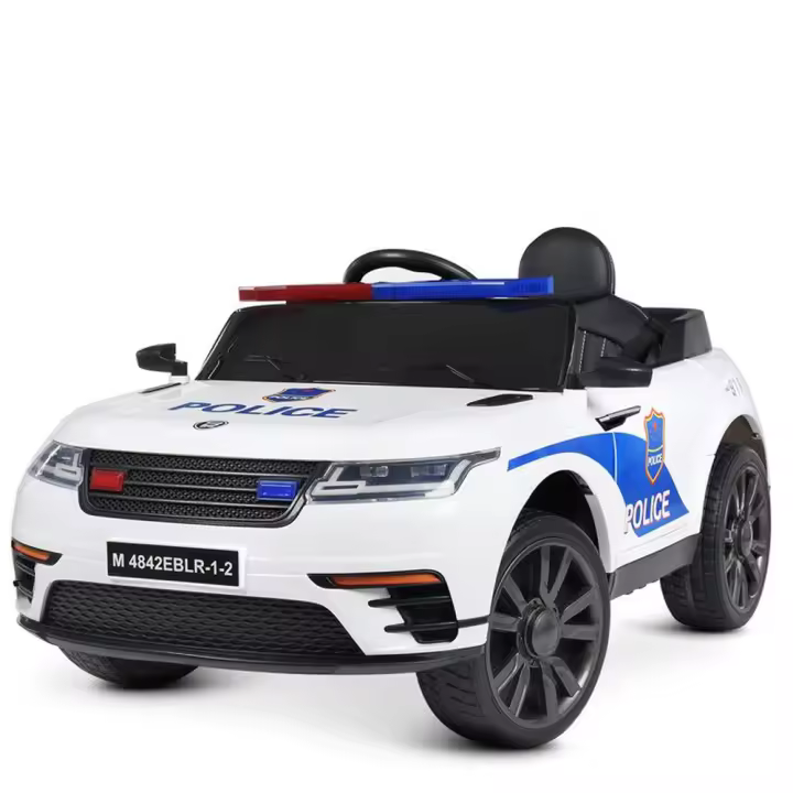 Coche eléctrico para niños de policía 12v Nacional con luces y sirena de policía. Vehículo con abertura de puertas. Coche con música y mando para padres. - 1