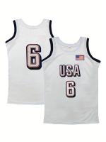 Camiseta De Baloncesto Bordada Para Hombres Estilo Novio Sin Mangas Transpirable Ropa Deportiva Para Gimnasio Prenda Unisex De Poliéster - details 2
