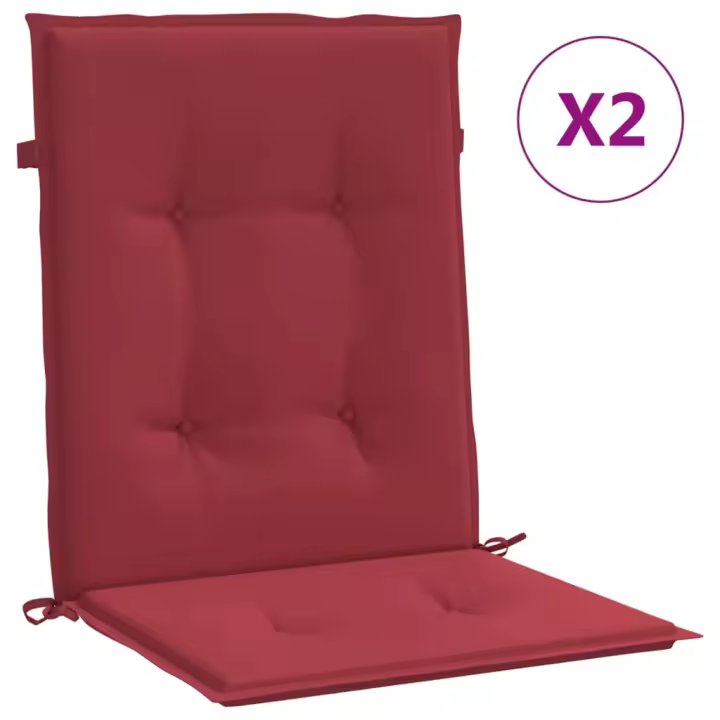 Lona Teñida Jardín Silla Jardín respaldo Bajo 2 UDS Oxford Rojo - 1