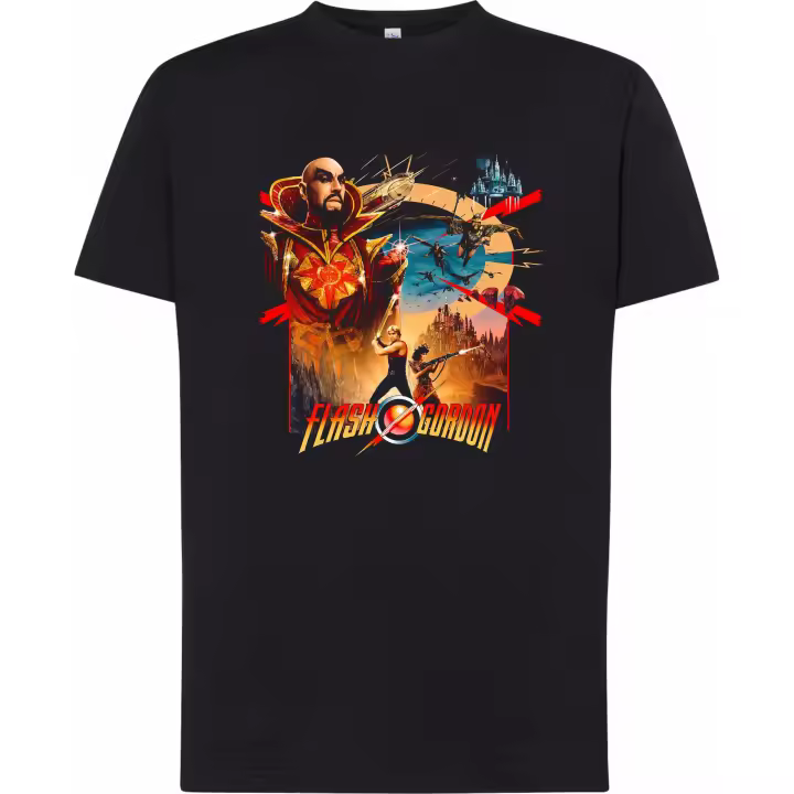 Camiseta Flash Gordon - | Algodón | Manga Corta y Manga Larga - Tejido tubular, sin costuras laterales. - Punto liso - 1