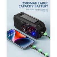 Radio Solar Generador Portátil SOS Sirena AM/FM 2500 mAh carga a través de USB-C brújula - details 2