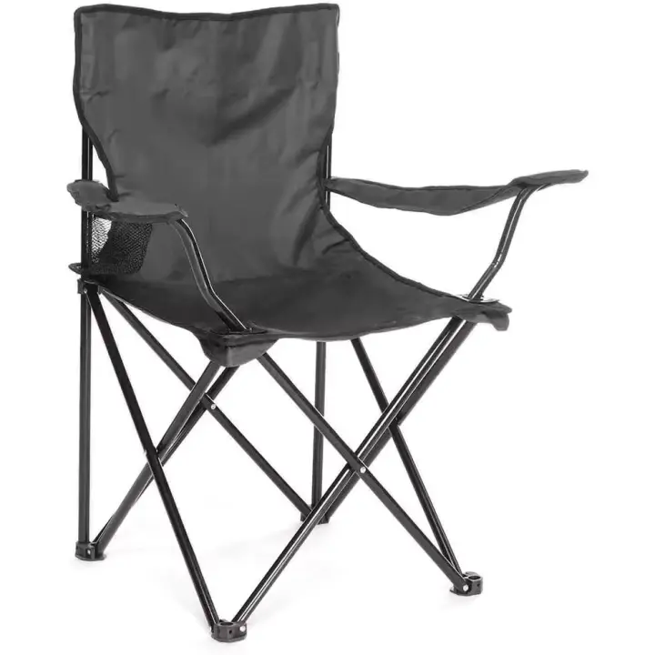 Silla Plegable de Camping de Acero, 50x50x80cm, Silla de Acampada Plegable, Ideal para Camping o Pesca, Estructura de Acero Resistente y Asiento de Lona Impermeable - 1