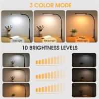 Lámpara De Escritorio LED Doble Cabeza Para Oficina Y Hogar Con 3 Modos De Color Y 10 Niveles De Iluminación Protector De Ojos - details 4