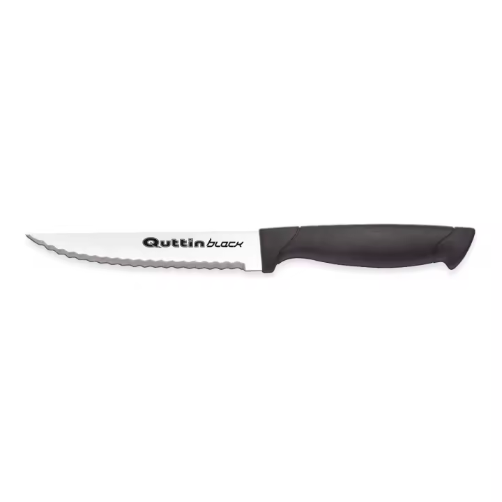 Quttin - Cuchillo Sierra Multiusos 11cm Gama Black - Hoja Afilada y Resistente, Mango Antideslizante para Manejo Seguro - 1