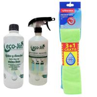 ECOJIN ORIGINAL DE LABONCLER A ELEGIR + DIFUSOR + PACK DE BAYETAS DE MICROFIBRA VILEDA 4 UNIDADES. - details 2