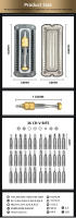 Kit De Destornilladores Precisi\u00f3n 37PCS Con Dise\u00f1o De Gravedad Baja Y Mango Magn\u00e9tico Y Piezas De Acero S2 Para Reparaci\u00f3n De Electr\u00f3nica - details 10