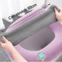 Cubierta De Inodoro Gruesa Y Cálida Funda De Almohadilla Lavable Para Inodoro Funda De Asiento De Baño Accesorios De Baño Ecológicos Hechos De Algodón De Larga Estancia - details 7