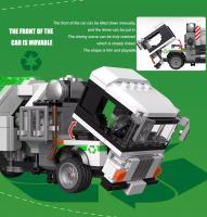 Bloques De Construcción Para Niños Camión De Basura Técnico De La Ciudad Modelo De Vehículo De Limpieza MOC Con Piezas De Juego Compatible Con Lego - details 3