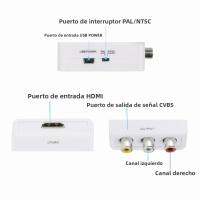 TABLLYUGE Convertidor De HDMI a AV RCA 1080P Compatible Con USB Soporte NTSC PAL Para PC HDTV Proyector Adaptador HDMI2AV - details 3