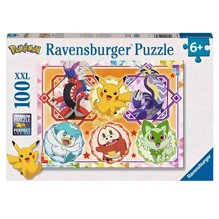 RAVENSBURGER PUZLE POKEMON 100 PIEZAS XXL, 01075, TIENDA CON LICENCIA OFICIAL - 1
