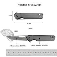 Cuchillo De Doble Filo Con Ayuda De Infusión 239 3.25" De Acero Inoxidable 8Cr13Mov Tanto Negro Con Manillas De Fibra De Nylon Táctico - details 0