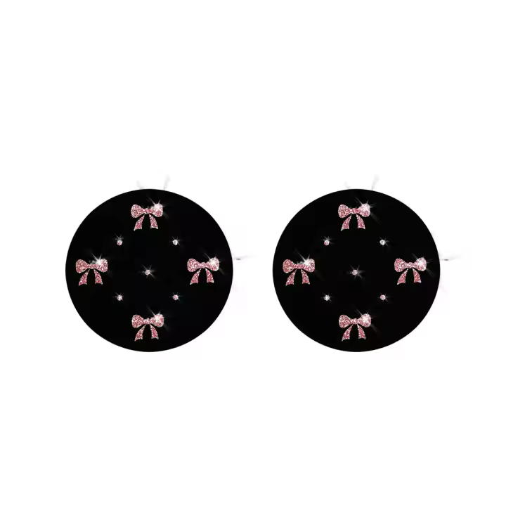 Par De Coaster De Agua Brillantes Con Lazo Impermeables Antideslizantes Para Vehículo Accesorios Interiores Para Mujer - 1