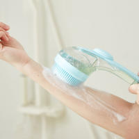 Cepillo De Baño Con Mango Largo Para Masaje Del Escalpelo Y Exfoliación De Cuerpo Herramientas De Peinado Para El Cabello Presiona Para Dispensar - details 2
