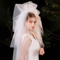 Velo De Novia Accesorios De Boda Fotografía Vestimenta De Novia Polyester Medio Estilo Largo Corto Personalizable Para Mujeres - details 2