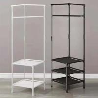 Rack De Ropa De Pie Multi-Nivel Desmontable Estante De Almacenamiento Para Dormitorio Tabla Nocturna Metálica Eco-amigable Tres Capas - details 3