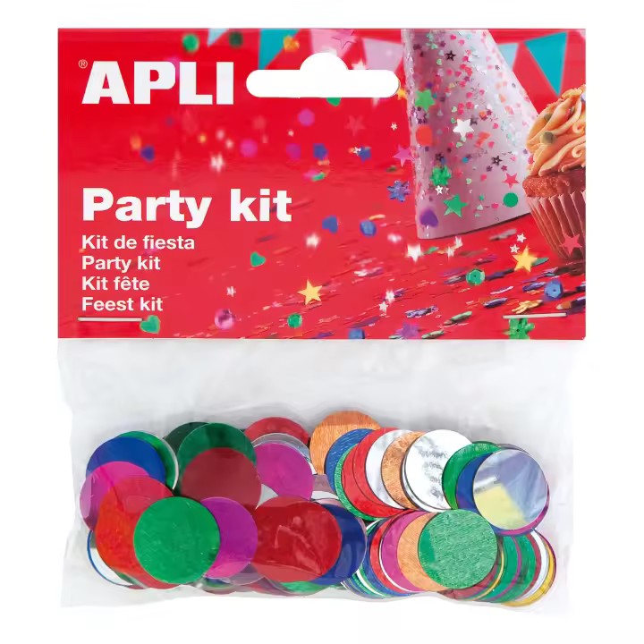Apli Confeti círculos colores surtidos 15 mm 14 g - 1