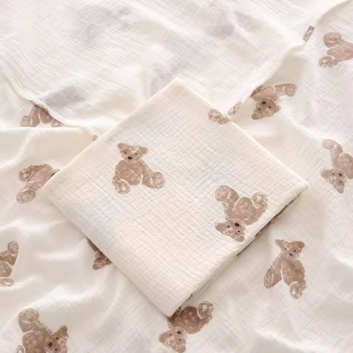 Manta De Bebé Muslin Swaddle De Algodón 2 Capas Para Recién Nacidos Toalla De Baño De Verano Ropa De Cama Para Bebés Unisex Estilo Infantil - 1
