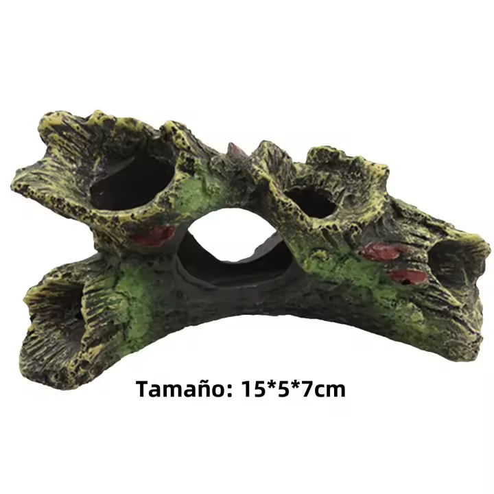 Adornos De Acuario De Resina Ocasión Decoración Artificial Hueco Árbol Tunnel Cueva Para Tanque De Peces Paisajismo Decorativo - 1