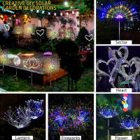 Luz Solar Para Jardín Decorativa De Fuegos Artificiales Y Hadas Luz LED Exterior Impermeable Colorida Para Decoración De Jardín Y Paisaje - details 5