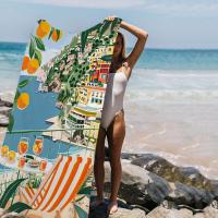 Toalla De Playa Microfibra Santorini Positano Amsterdam Absorbente Secado Rápido Suave Para Yoga Natación Resort Montañismo Tamaño 76x182 Cm - details 8