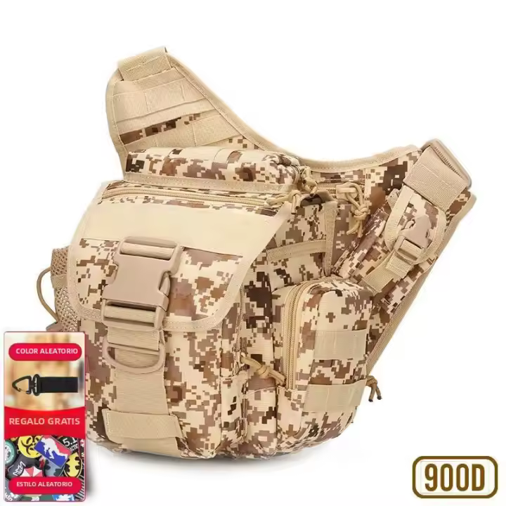 Bolsa Mensajera Táctica 900D Para Hombres Bolsa De Hombro Cruzada Impermeable Para Camping Y Fotografía DSLR Camuflada - 1