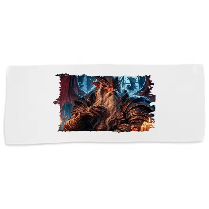 MERCHANDMANIA TOALLA MEDIANA GIMNASIO ABSORBENTE mago dragon mundo fantasia serie pelicula videojuego suave con bolsita - 1