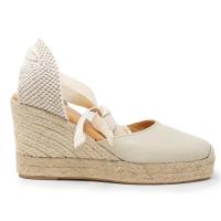 Alpargatas de mujer CLARA DURAN VAL ESCOTE VALENCIANA CINTAS ESCOTE NAPA IVORY - details 3