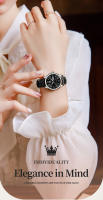 Reloj De Mujer OLEVS Original Con Correa De Cuero Impermeable Y Luz Aérea Calendario Sencillo Elegante Casual De Lujo Moda Quartzo - details 0